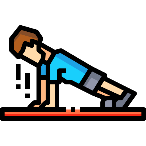 a man doing core training
