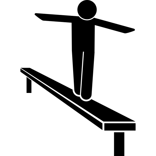 a person practicing balancing