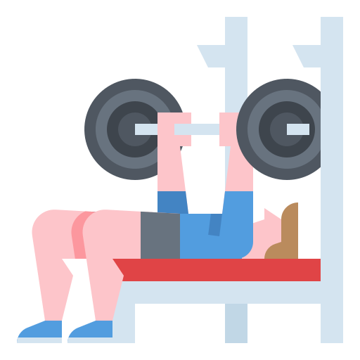 person using bench press