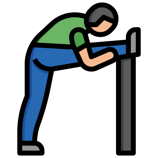 person stretching before workout