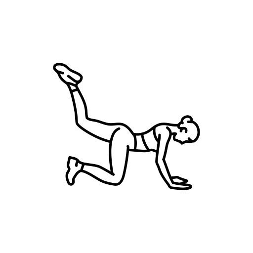 athlete doing donkey kicks